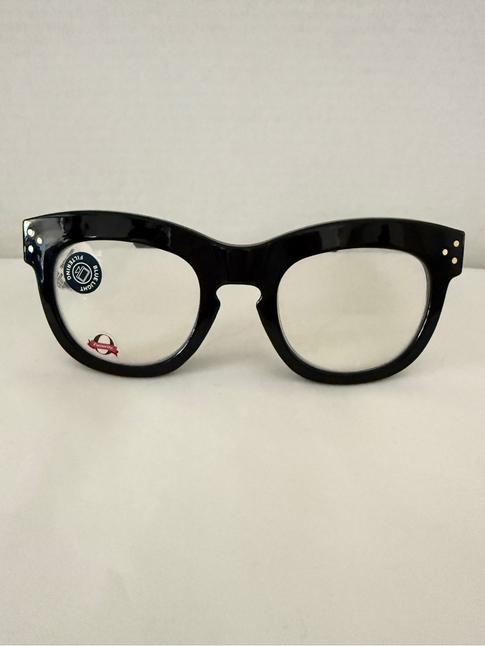 Peepers Bravado Focus Blue Light Reading Glasses +2.00 Black NWT Case Included